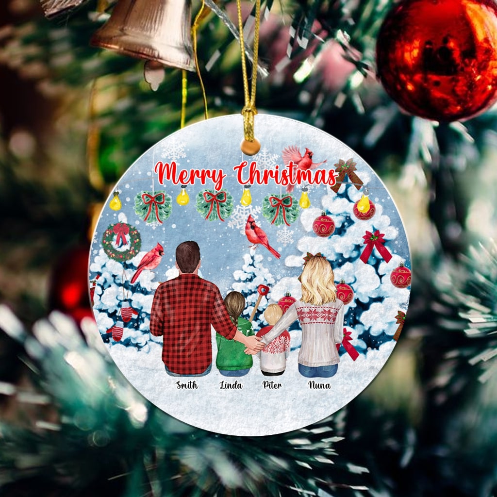 Personalized Christmas Family Ornaments - Custom Ornaments - Personalized Ornaments