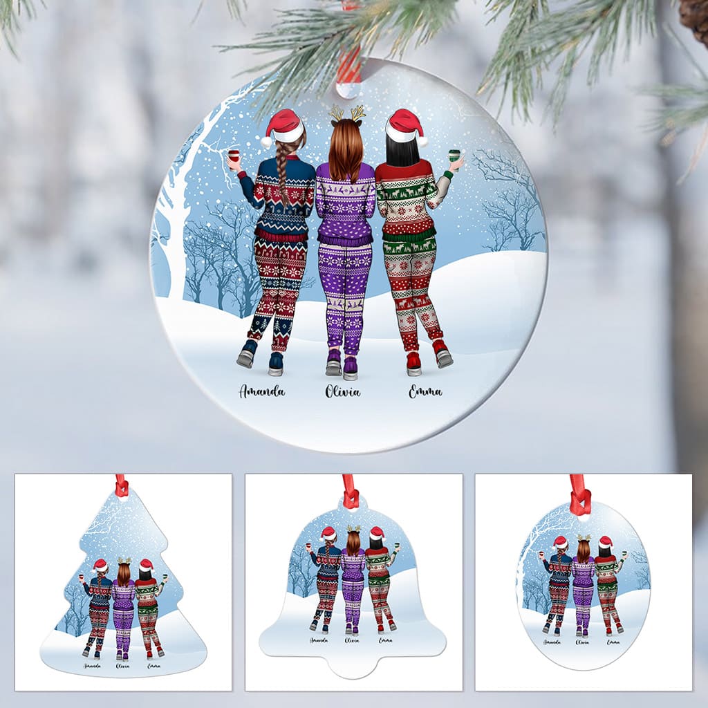 Up to 3 Girl - Personalized Ornament chritmas - Best Friend - Ornament Sister chritmas  