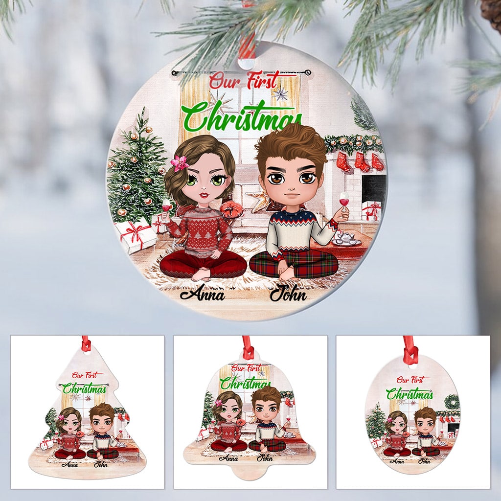 Xmas 2022 - Personalized Ornaments - Christmas Ornaments Gifts - Our First Christmas Couple - Ornaments Christmas 