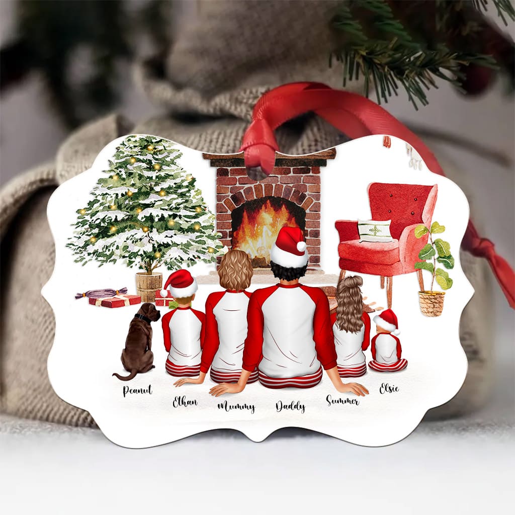 Personalized Christmas Ornaments - The Jason's Family - Personalized Christmas Ornaments Medallion