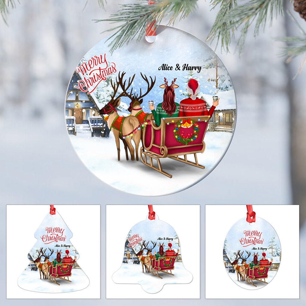 Couples Christmas Ornaments - Ornament Couple Love Story - Personalized Christmas  Ornament