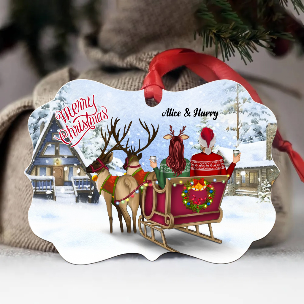 Personalized Couples Christmas Ornaments - Couple Ornament Love Story - Personalized Ornament
