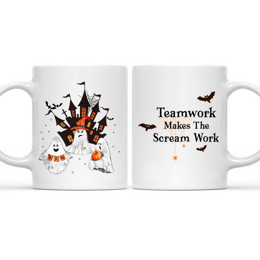 Halloween Mug 2022 - Coffee Mug Teamwork Makes The Scream Work