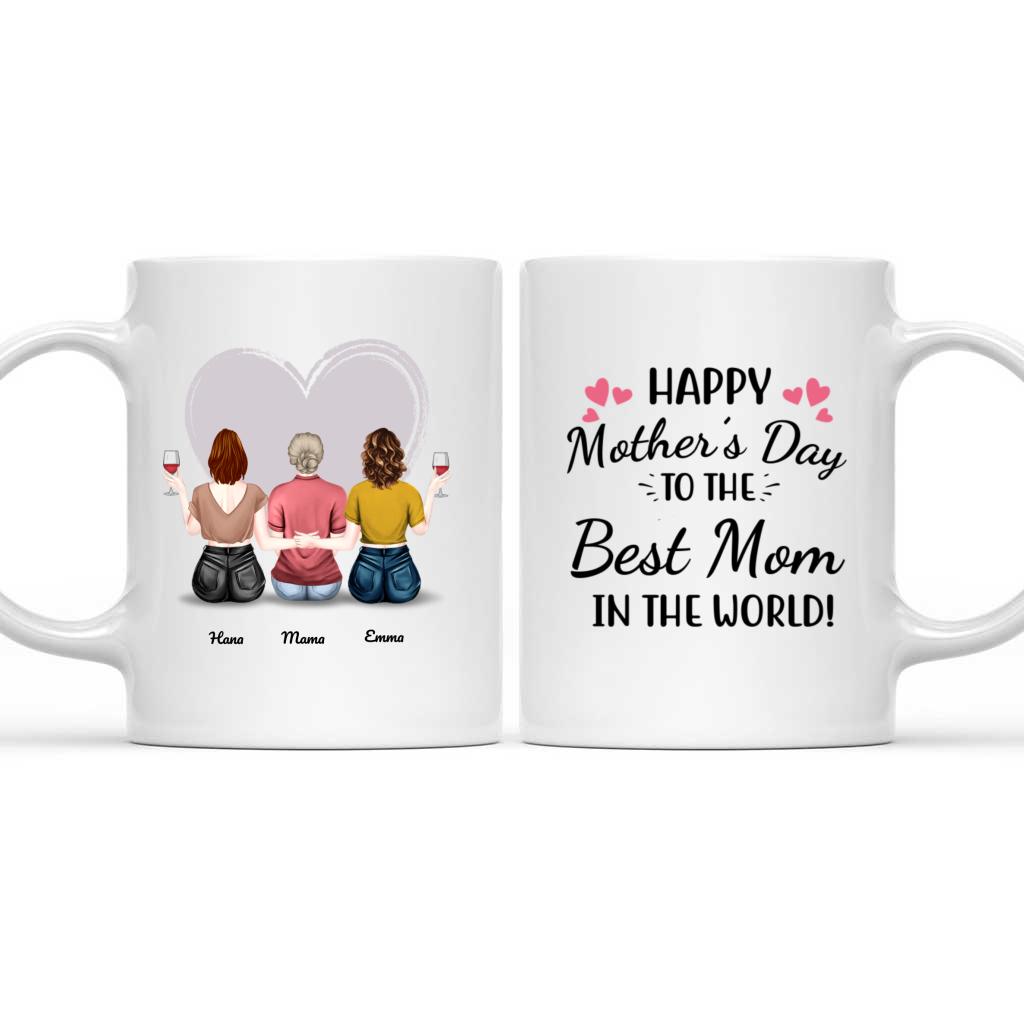 Personalized family cups mother is the most wonderful woman in the world personalized mothers day coffee mugs