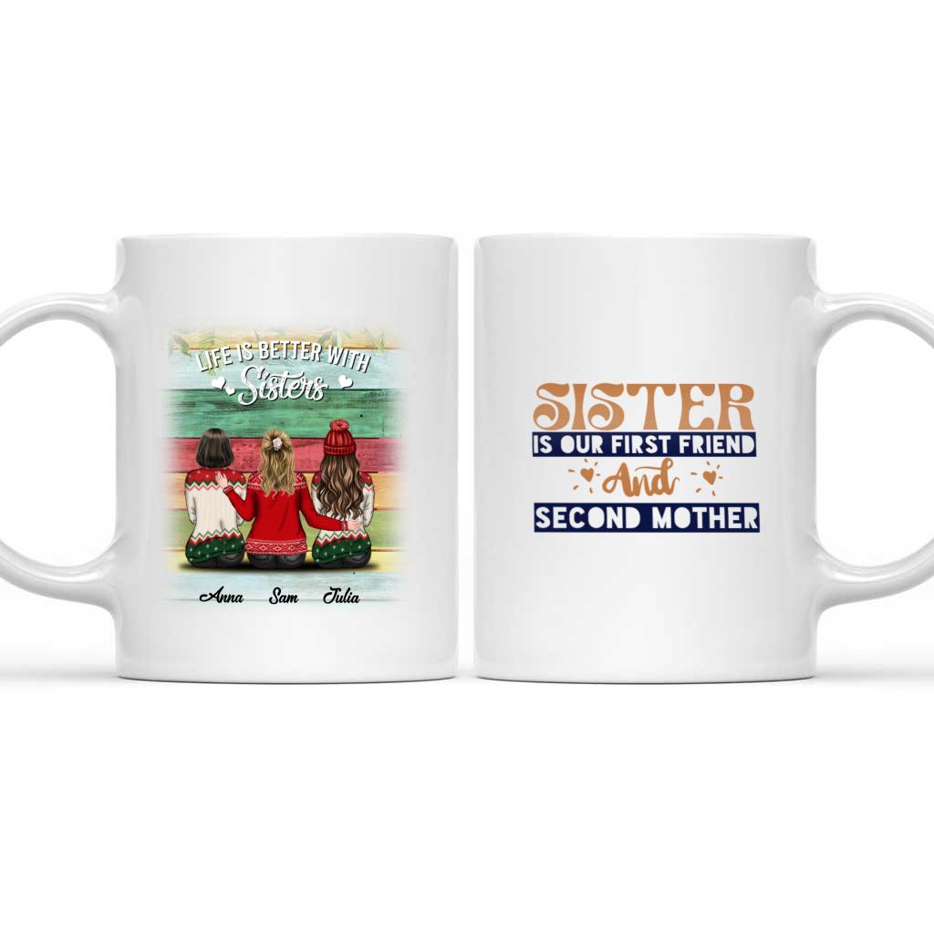 Personalized Mug Gift - Life is Better with Sisters