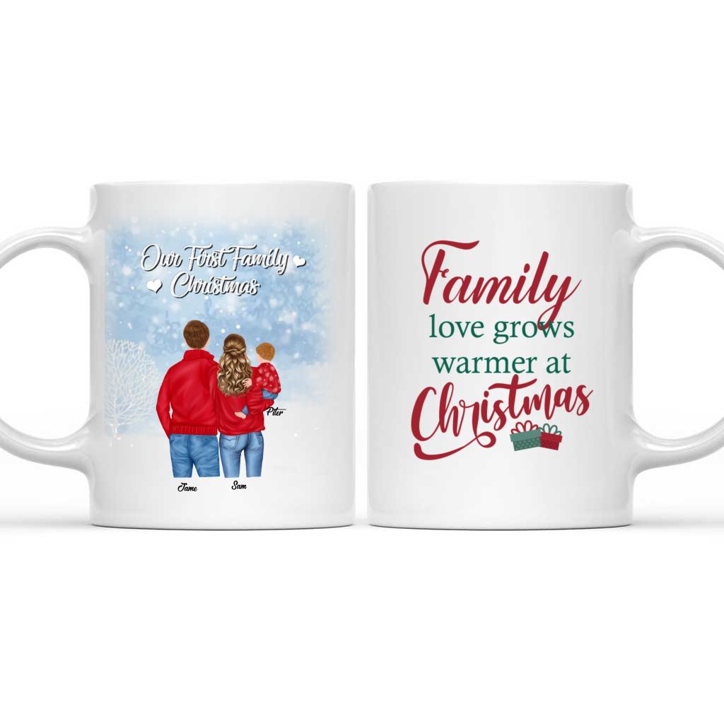 Personalized Family Christmas - Our First Family Christmas - Custom Family Mug