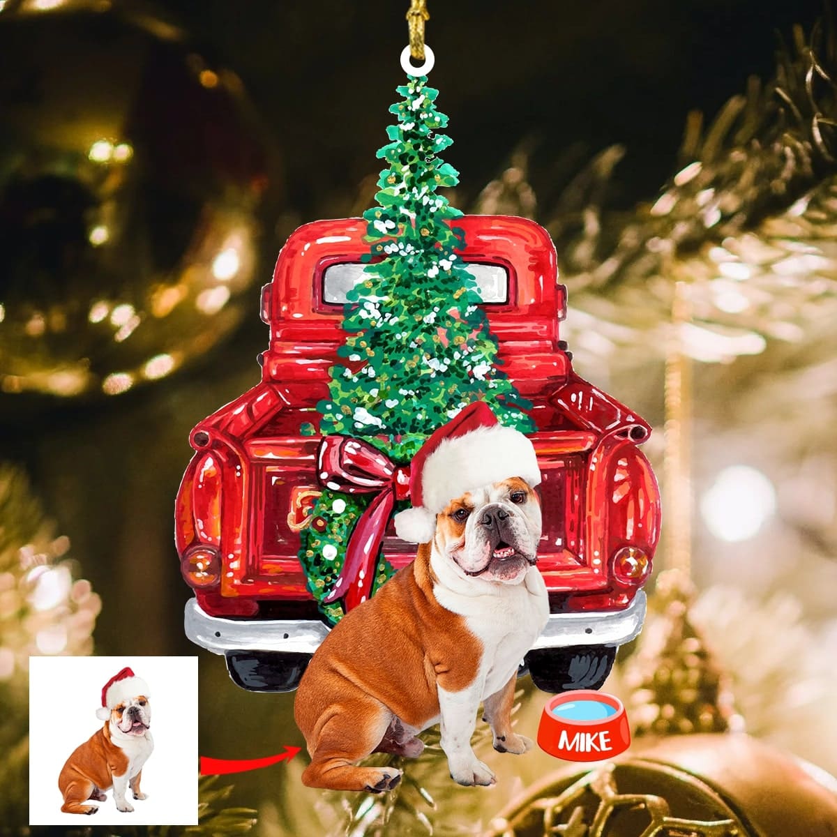 Personalized Dog Gifts - Custom Dog Christmas Ornaments - Dog's Christmas 