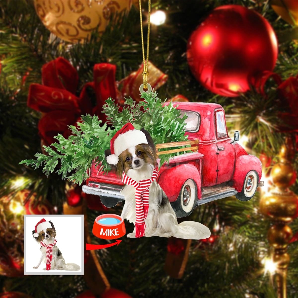 Personalized Christmas Dog Ornaments - Custom Dog Portraits - The Dog Is Cute
