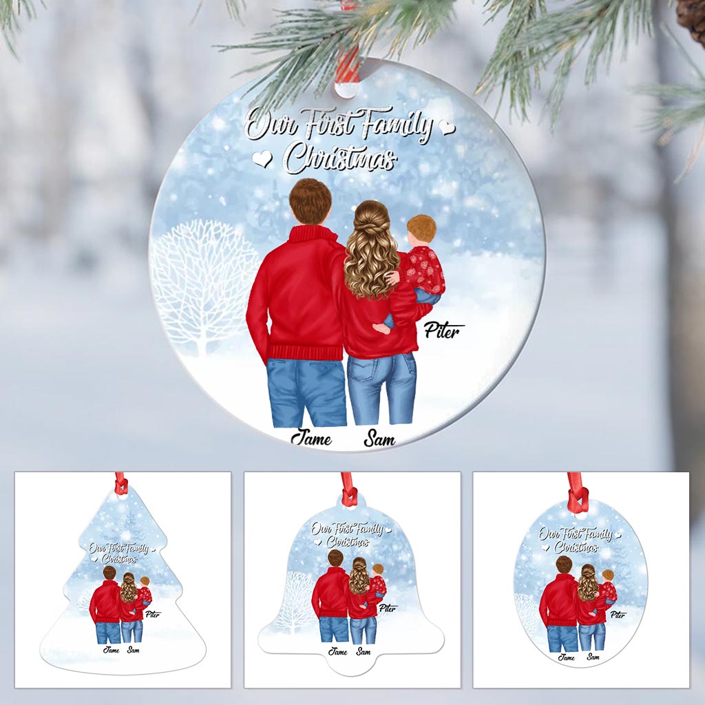 Our First Family Christmas Ornaments Christmas - Custom Christmas Ornament Gift - Personalized Ornaments